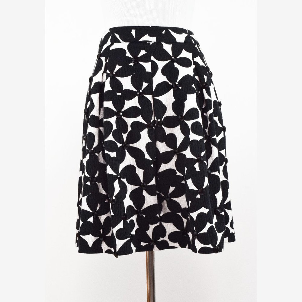 INC International Concepts Women's Size 0 Black White A Line Skirt